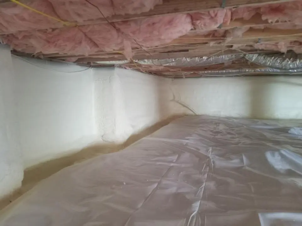 Crawl space encapsulation with closed-cell spray foam for Attic Insulation in Arkadelphia